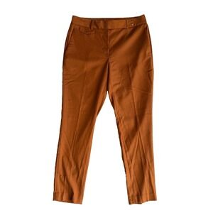 DKNY Cropped Ankle‎ Dress Pants Women's Size 2 Burnt Orange Slim Career